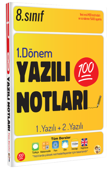 8. Sınıf Yazılı Notları 1. Dönem 1 ve 2. Yazılı resmi