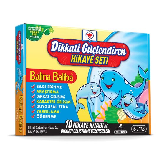 Adeda Dikkati Güçlendiren Hikaye Seti - Balina Baliba Kutulu Set resmi