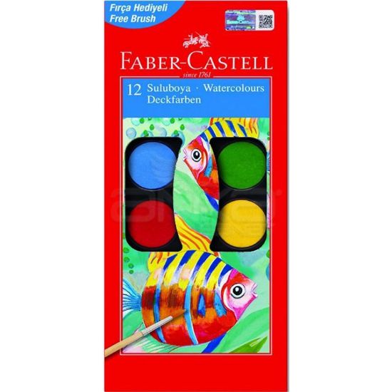 Faber Castell 12 Li Sulu Boya Büyük Boy resmi