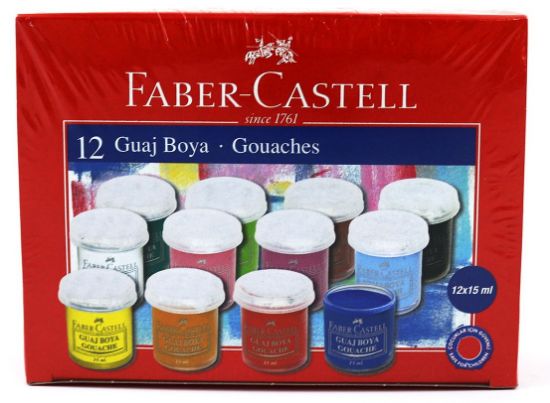 Faber Castell 12 Li Guaj Boya 15ml x 12 resmi