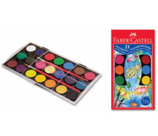 Faber Castell 21 Li Sulu Boya Büyük Boy resmi