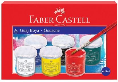 Faber Castell 6 Lı Guaj Boya 15ml x 6 resmi