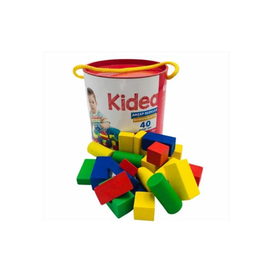 Kidea Ahşap Renkli Blok 40 Parça resmi