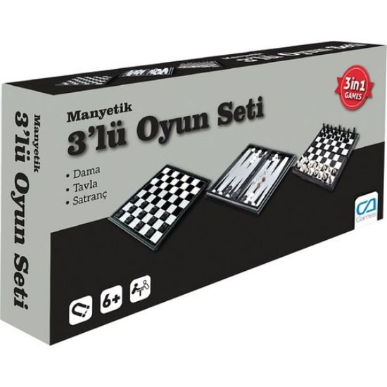 Ca Games Manyetik Üçllü Oyun Seti resmi