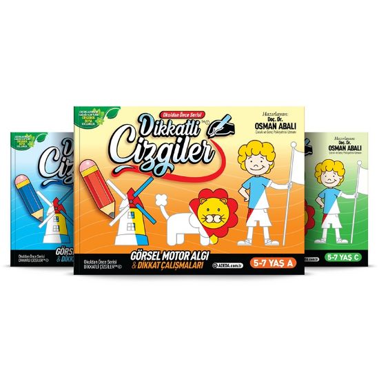 Adeda Okuldan Önce Serisi-Dikkatli Çizgiler resmi