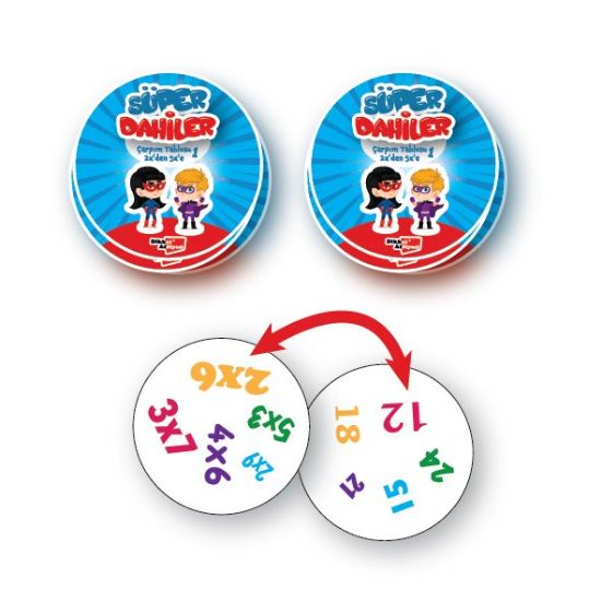 Süper Dahiler Çarpım Tablosu 1 (2x'den 5x'e) resmi