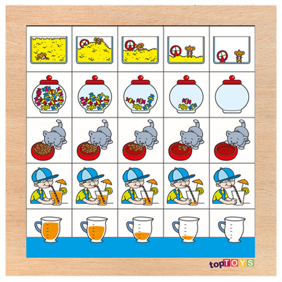 TOPTOYS Artan Azalan Eşleştir Ahşap Puzzle (CS-7016) resmi