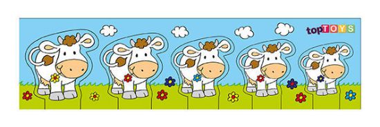 TOPTOYS Büyükten Küçüğe Sıralama İnek Ahşap Puzzle (CS-7034) resmi