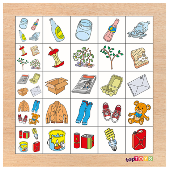 TOPTOYS Geri Dönüşüm Ahşap Puzzle (CS-7017) resmi