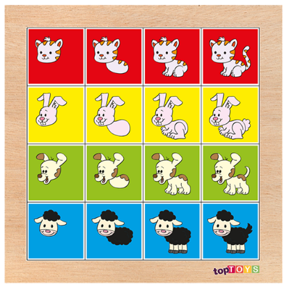 TOPTOYS Hayvanları Oluşturalım Ahşap Puzzle (CS-7012) resmi