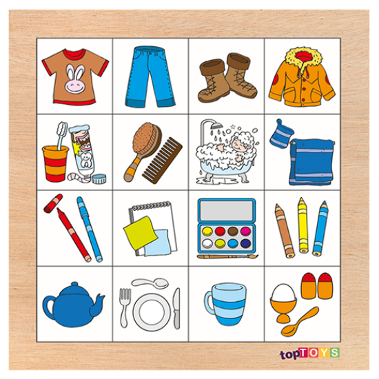 TOPTOYS Resimdekileri Bul Nesneler Ahşap Puzzle (CS-7010) resmi