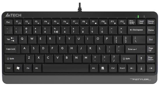 A4 Tech FK11 Q Usb Kablolu Mm Mini Gri Siyah Klavye  resmi