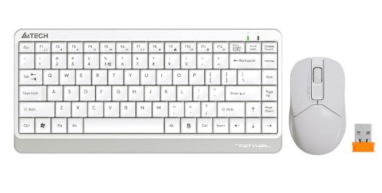 A4 Tech Fg1112 2.4G Beyaz Q Fn-Mm Klv+Optik Mouse Set resmi