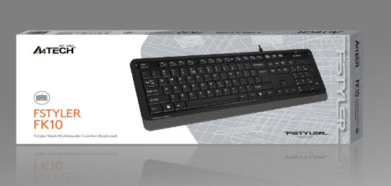 A4 Tech Fk10 Q Usb Fsytyler Gri Tr Fn-Multimedya Klavye resmi