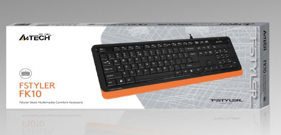 A4 Tech Fk10 Q Usb Fsytyler Turuncu Tr Fn-Mmedya Klavye resmi