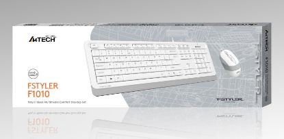 A4 Tech F1010 Q Usb Beyaz Fn-Mm Klv+Optik Mouse Set resmi