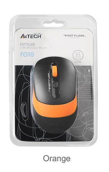 A4 Tech Fg10 Turuncu Nano Kablosuz Optik 2000 Dpı Mouse resmi