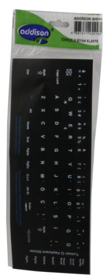 Addison 300161 Türkçe q Siyah Klavye Stıker resmi