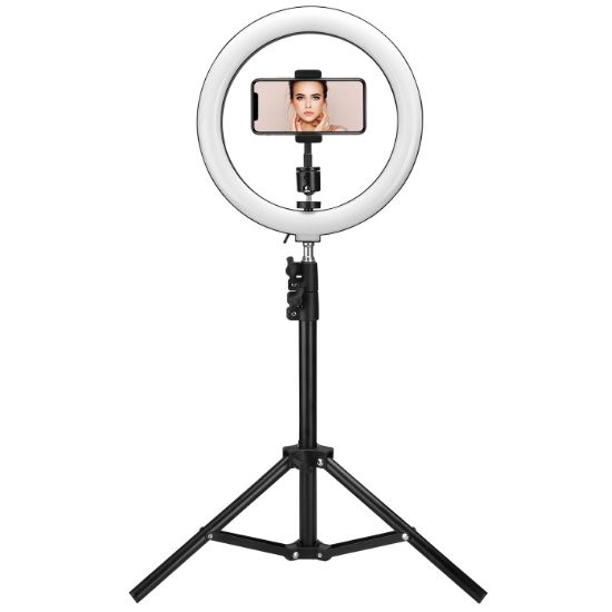 Asonic AS-SF200 10 inç 120 cm Tripodlu Telefon Tutuculu Youtuber & Makyaj Halka LED Işık resmi