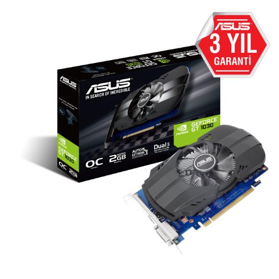 Asus 2Gb PH-GT1030-O2G Gddr5 6008Mhz 64-Bit Dvı/Hdmı (PH-GT1030-O2G) Ekran Kartı resmi