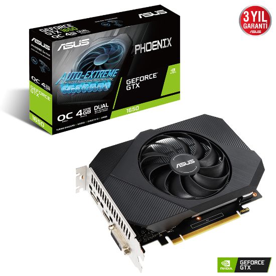 Asus PH-GTX1650-O4GD6 4Gb Gddr6 12Gbps 128-bit Dvi/Hdmi/Dp Ekran Kartı resmi