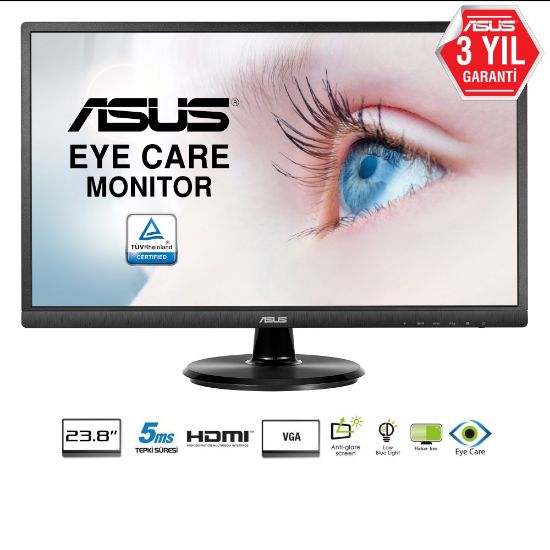 Asus Va249He 23.8" 60Hz 5Ms (Hdmı+Analog) Full Hd Va Monitör resmi