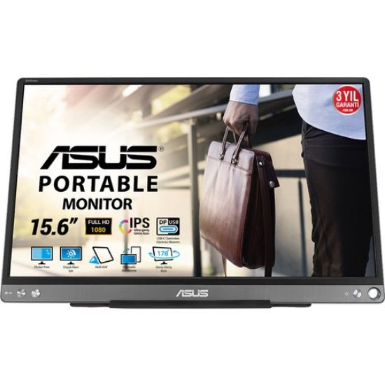 Asus 15.6" ZenScreen MB16ACE 75Hz 5ms (Type-C) Full HD IPS Taşınabilir Monitör resmi