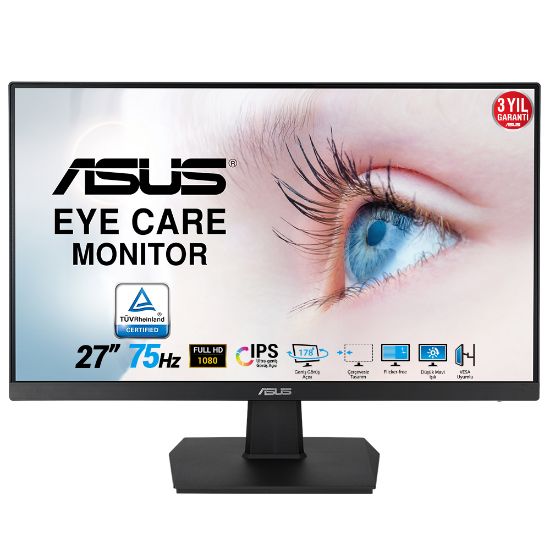 Asus 27" VA27EHE 1920x1080 HDMI 75Hz Siyah Monitör resmi