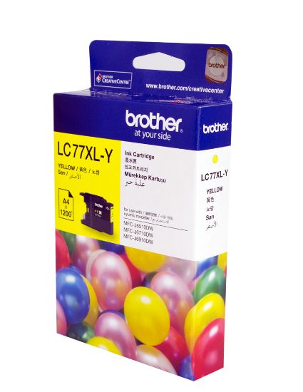 Brother LC-77XLY Yellow Sarı 1.200 Sayfa Kartuş MFC-6170/6510/6910 MFJ-J6710DW  resmi