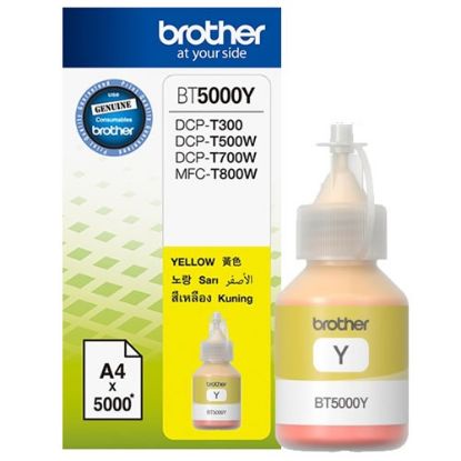 Brother BT5000Y Yellow Sarı 5.000 Sayfa Şişe Mürekkep DCP-T300/310/500/510/700/710 MFC-T800/810 resmi
