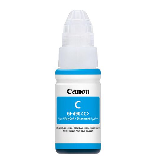 Canon GI-490C Cyan Mavi Şişe Mürekkep G1411/2411/3411/4411 resmi