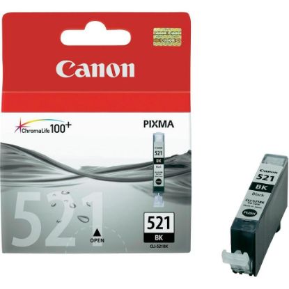 Canon CLI-521BK Black Siyah Mürekkep Kartuş MP260/540/550/560/620/630 MX860/870 resmi