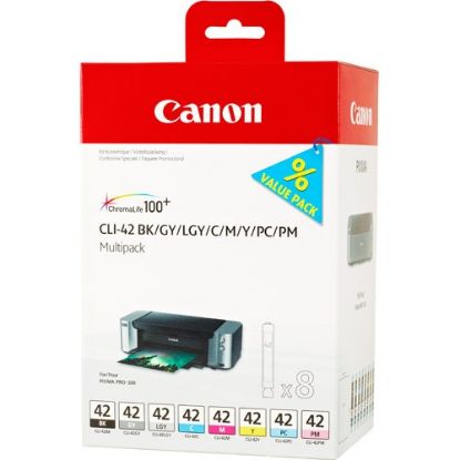 Canon CLI-42 Black/Cyan/Magenta/Yellow Siyah/Mavi/Kırmızı/Sarı Mürekkep Kartuş resmi