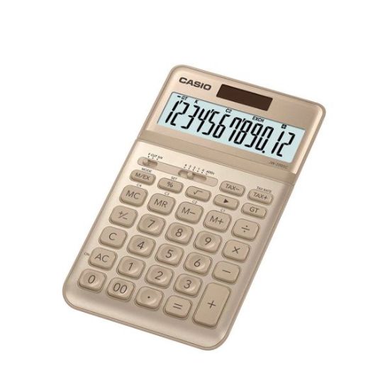 Casio JW-200SC-GD 12 Hane Altın Sarı Masa Üstü Hesap Makinesi resmi