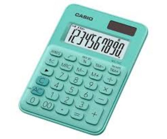 Casio MS-7UC-GN 10 Hane Yeşil Masa Üstü Hesap Makinesi resmi