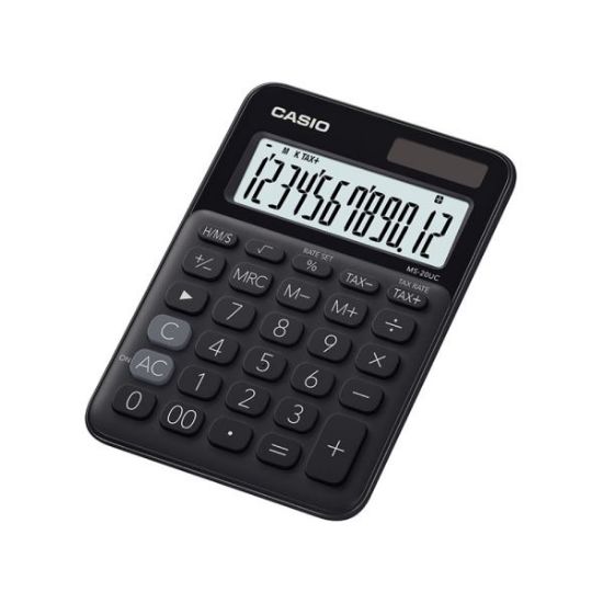 Casio MS-20UC-BK 12 Hane Siyah Masa Üstü Hesap Makinesi resmi