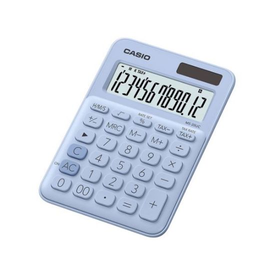 Casio MS-20UC-LB 12 Hane Açık Mavi Masa Üstü Hesap Makinesi resmi