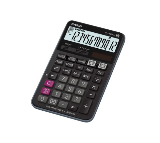 Casio JJ-120D Plus İşlem Kontrollü 12 Hane Masa Üstü Hesap Makinesi resmi