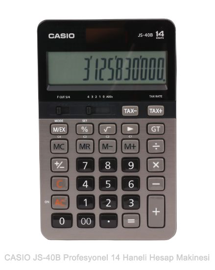 Casio JS-40B Profesyonel 14 Hane Masa Üstü Hesap Makinesi resmi