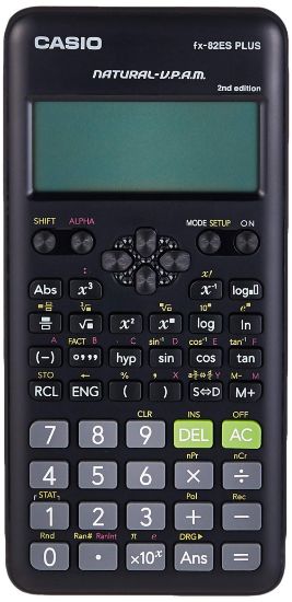 Casio FX-82ES Plus Siyah Bilimsel Fonksiyonlu Hesap Makinesi 2.Versiyon resmi