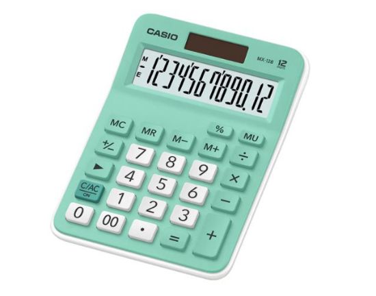 Casio MX-12B-GN Açık Yeşil 12 Hane Masa Üstü Hesap Makinesi resmi