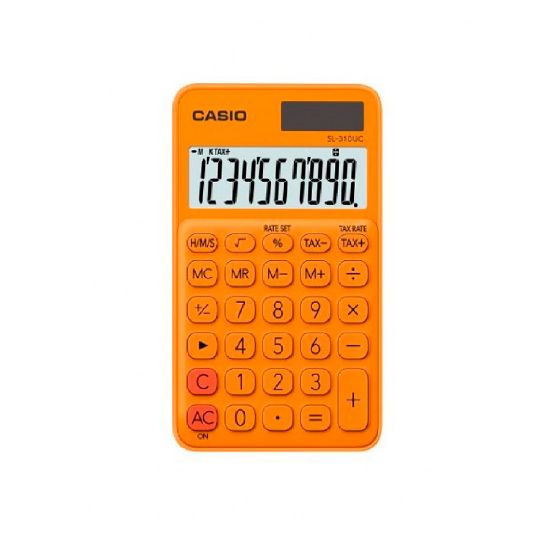 Casio SL-310UC-RG Cep Tipi 10 Hane Turuncu Hesap Makinesi resmi
