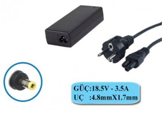 Compaxe CLH-306 Hp 65W 18.5V 3.5A 4.8-1.7 Notebook Adaptörü resmi