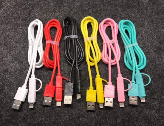 Elba EC-13S Bağlantı Kablosu 2in1 Micro 1mt Siyah Iphone Micro resmi