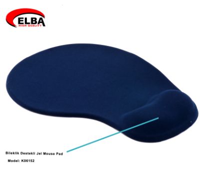 Elba K06152 Bileklikli Jel Mouse Pad Mavi resmi