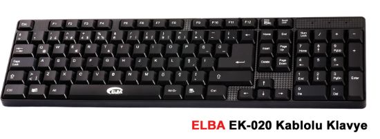 Elba EK-020 F Usb Siyah Türkçe Kablolu Standart Klavye (1.8Mt Kablo Uzunluğu) resmi
