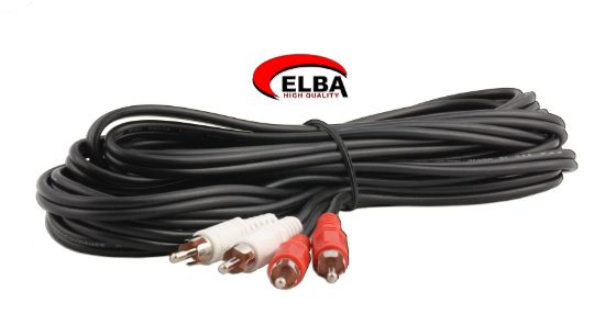 ELBA C0611 2RCA-2RCA 5mt Stereo Kablo resmi