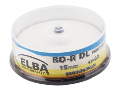 Elba Blu-Ray BD-R 6X 50GB 15Lİ Cake Box Prıntable resmi