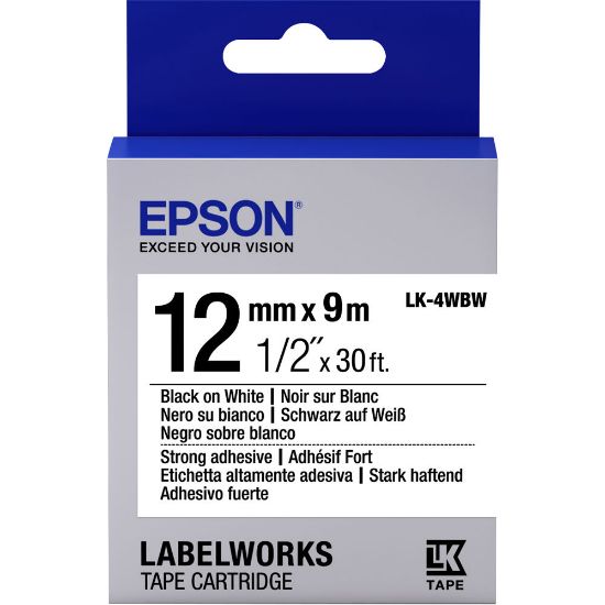 Epson LK-4YBVN  Sarı Üzeri Siyah 12mm 7Metre Etiket resmi