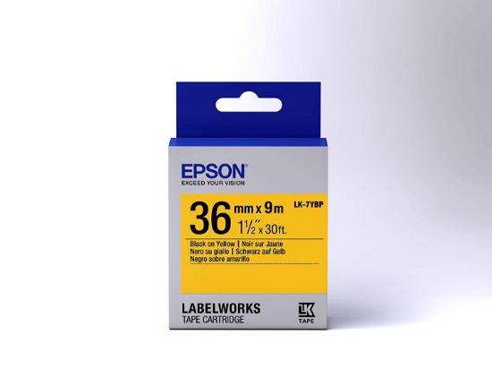 Epson LK-7YBP Pastel Sarı Üzeri Siyah 36mm 9Metre resmi
